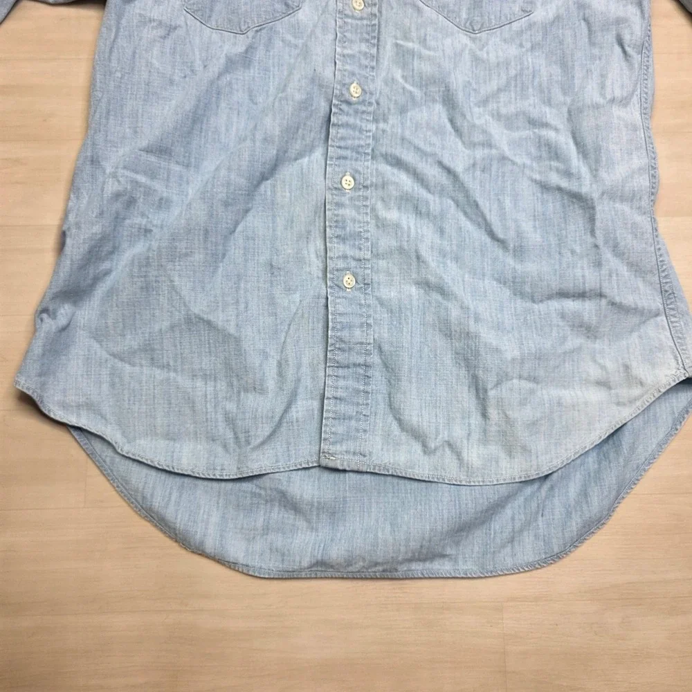 Polo Ralph Lauren New Classic Western Light Wash Size Medium Button Down Shirt